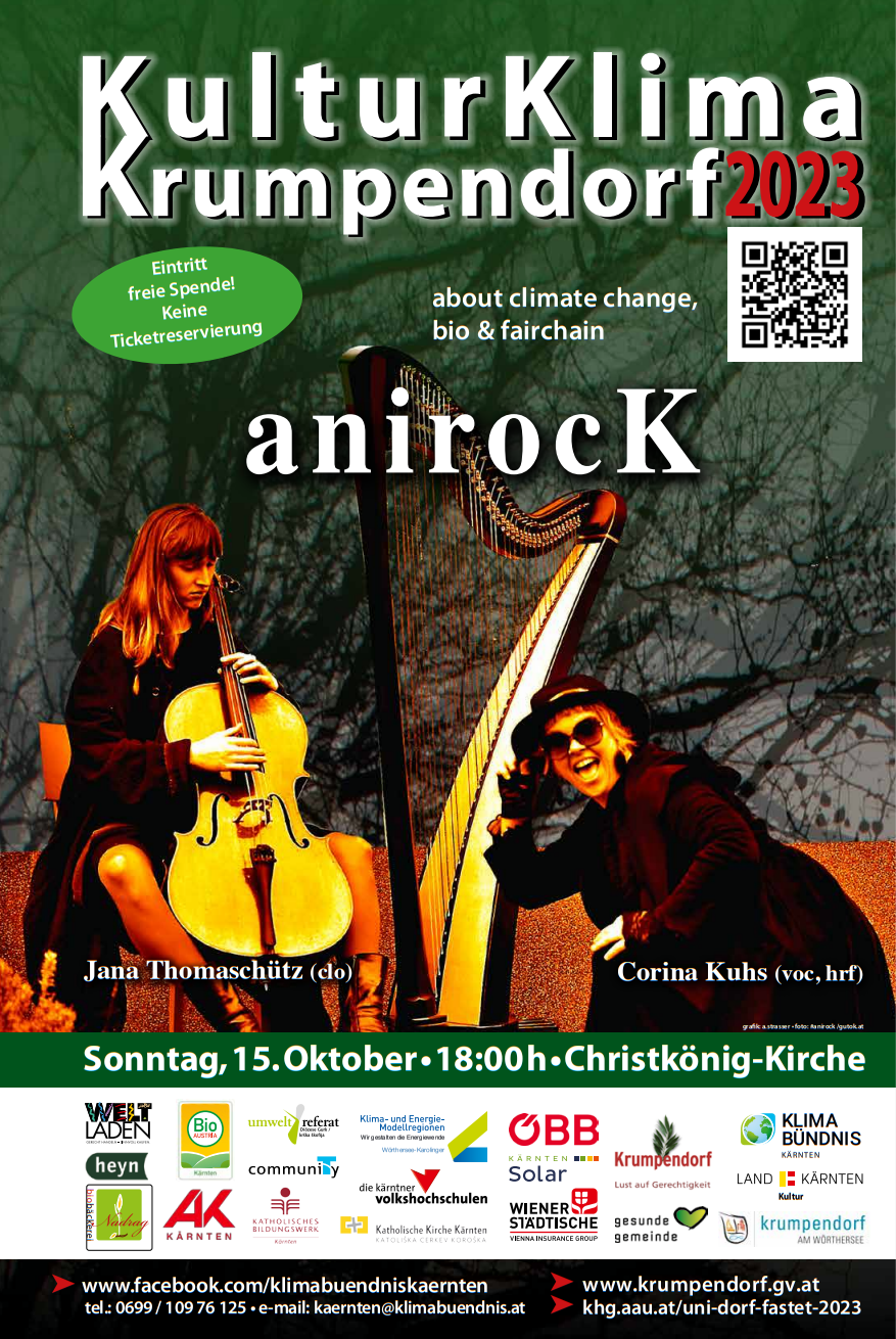 wegen Krankheit abgesagt - So, 15.10.2023, 18:00 Uhr Christkönigkirche Krumpendorf - anirocK meets Jana - Corina Kuhs & Jana Tomaschütz