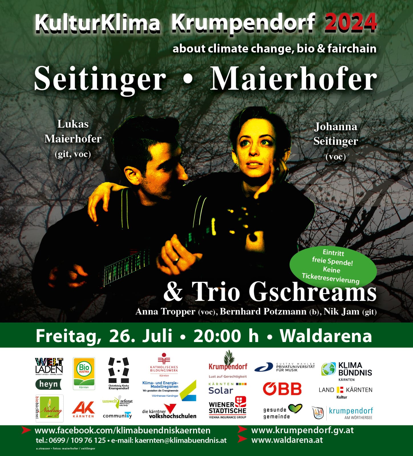 Fr.,26.07.24, Waldarena: seitinger & maierhofer & Trio Gschreams