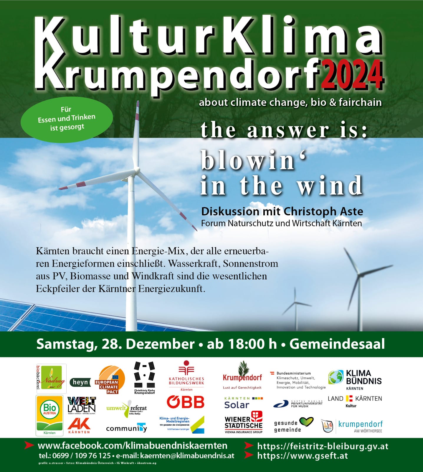 Sa., 28.12.24, 18:00 Uhr Gemeindesaal: The answer is blowin` in the wind!