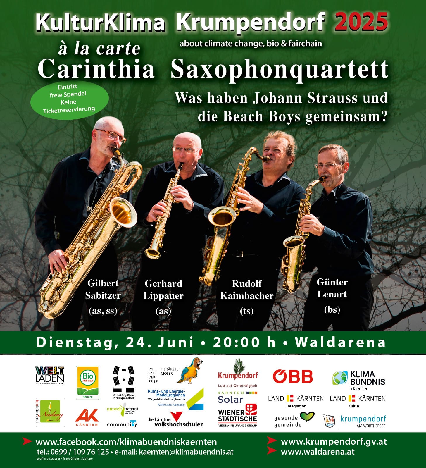 Di.,24.06.,20.00 Uhr: Carinthia Saxophonquartett