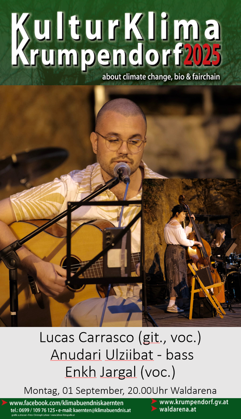 Mo.,01.09., 20:00 Uhr: Lucas Carrasco - Anudari Ulziibat - Enkh Jargal