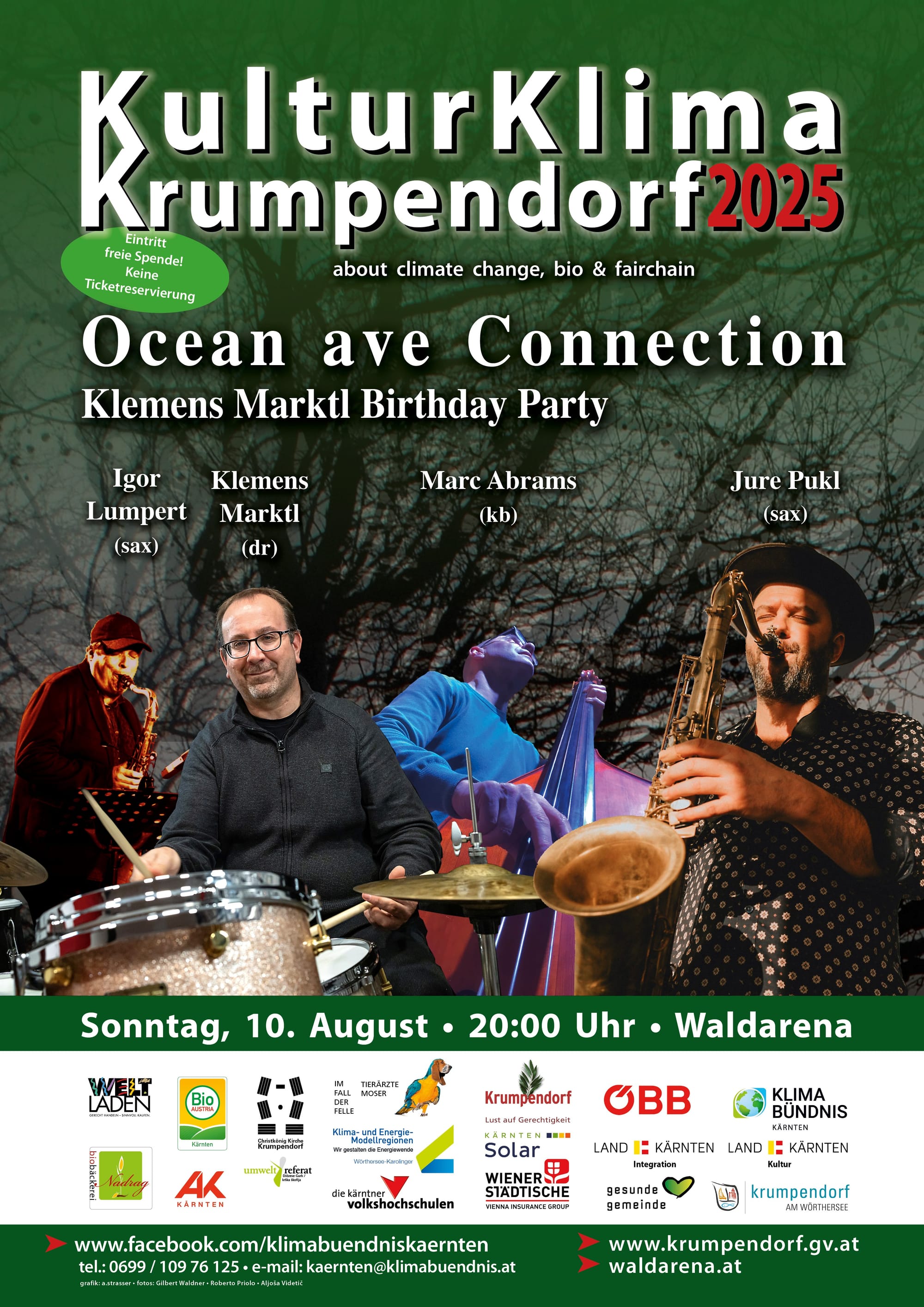 So., 10.08., 20:00 Uhr: KLEMENS MARKTL`s Birthday Party mit „OCEAN AVE CONNECTION“