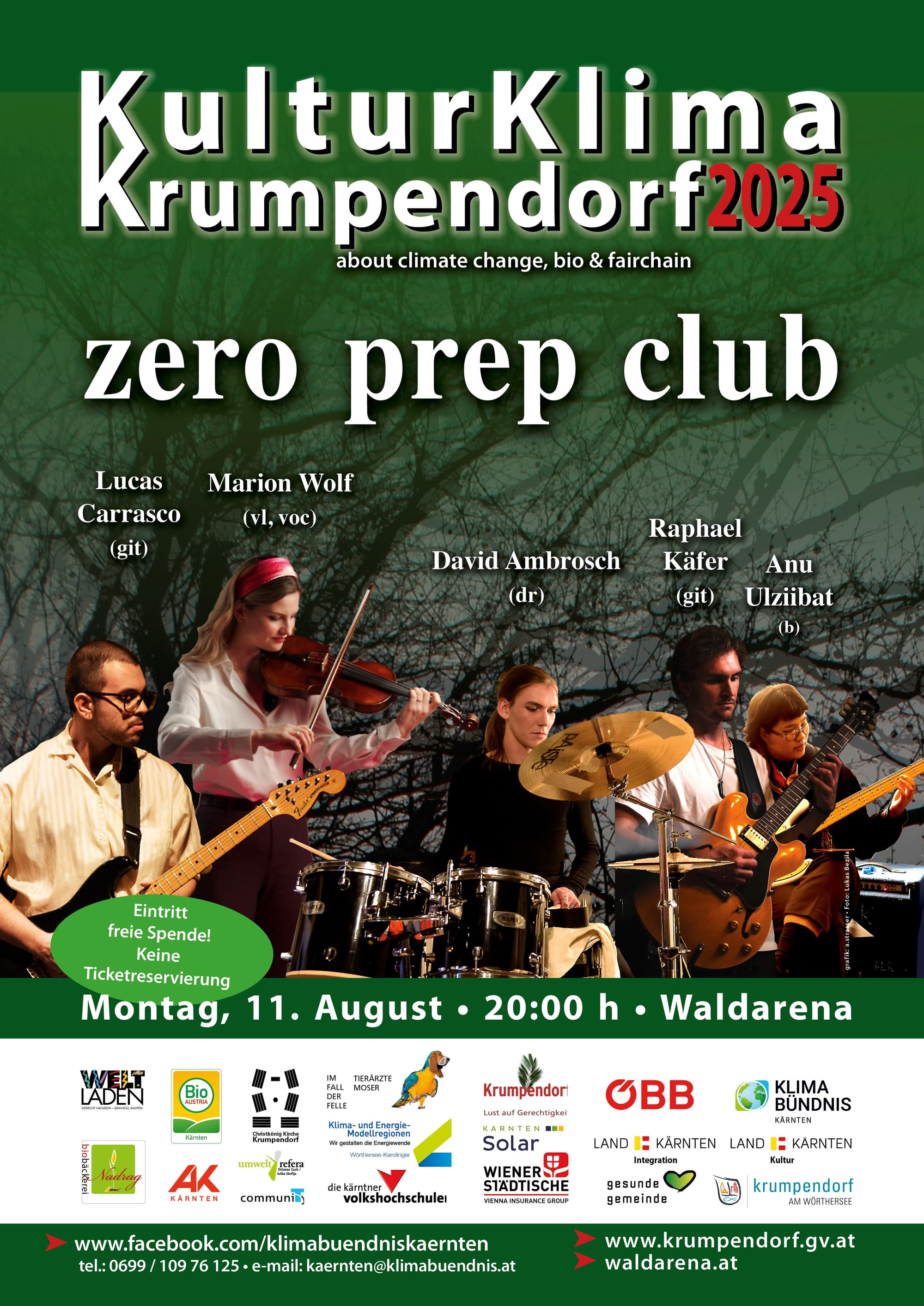 Mo.,11.08,20:00 Uhr: Zero Prep Club: Marion Wolf - Raphael Käfer - Lucas Carrasco - Anudari Ulziibat - David Ambrosch