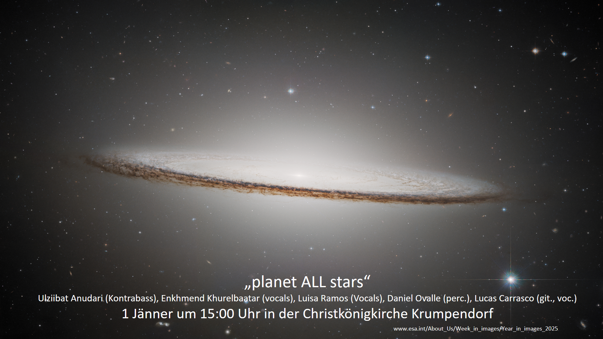 Do.,01.01., 15:00 Uhr Christkönigkirche: planet ALL stars