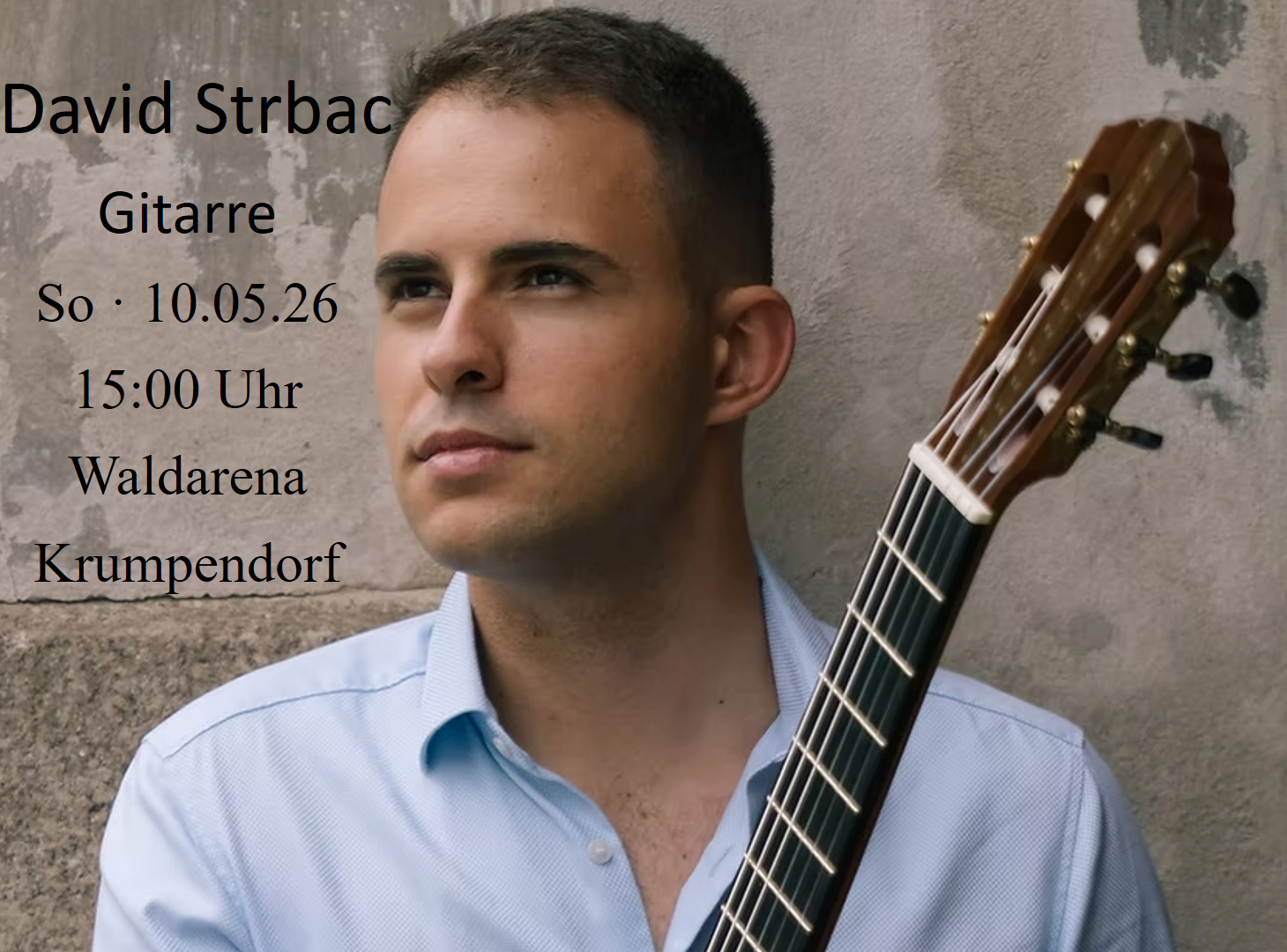So., 10.09., 15:00 Uhr, Waldarena: David Strbac
