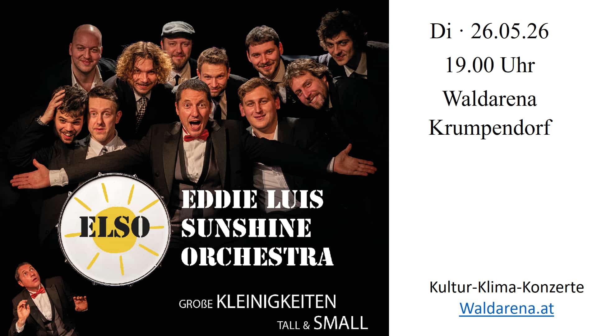 Di.,26.05., 19:00 Uhr: EDDIE LUIS und sein SUNSHINE ORCHESTRA