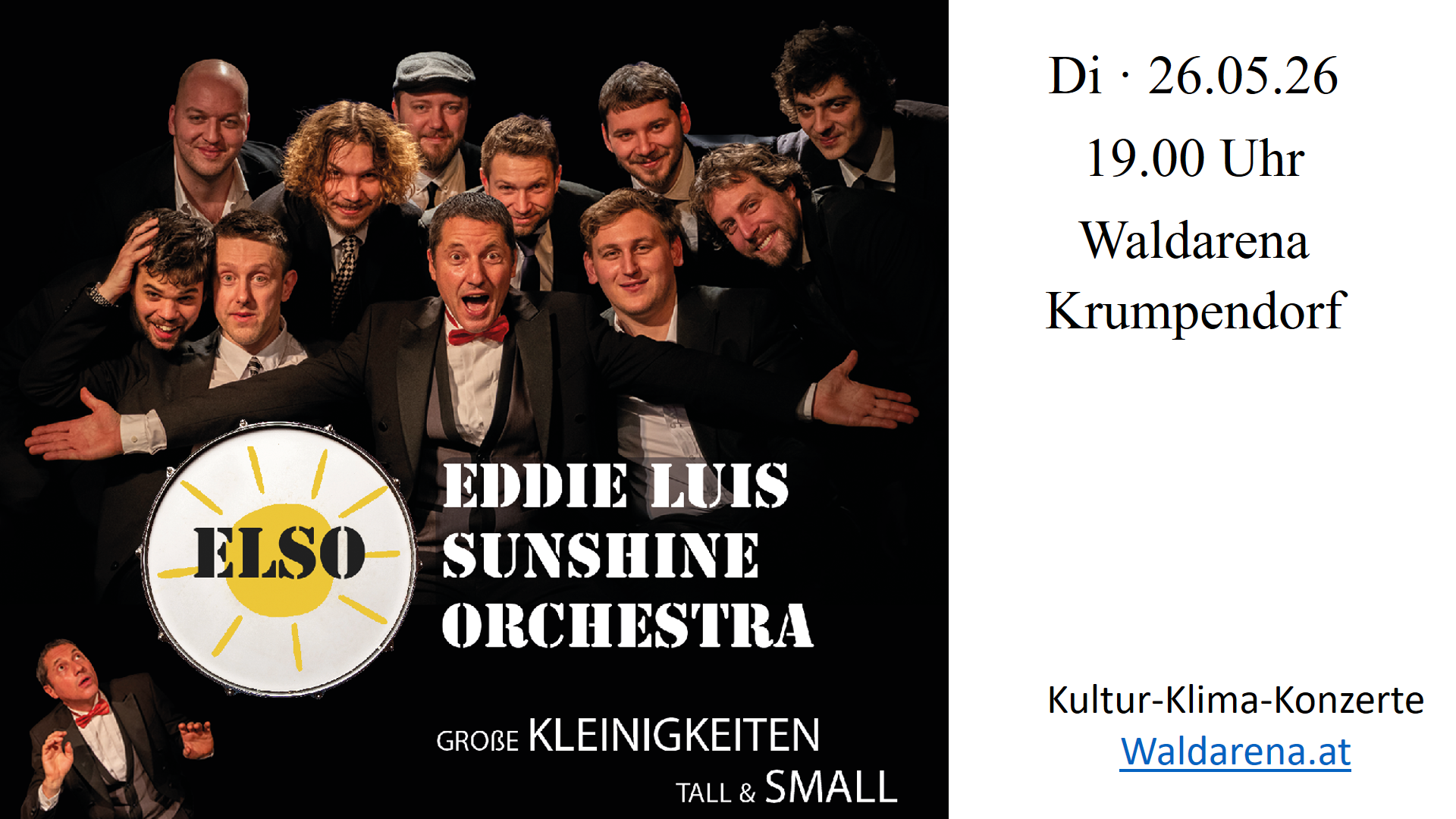 Di.,26.05., 19:00 Uhr: EDDIE LUIS und sein SUNSHINE ORCHESTRA