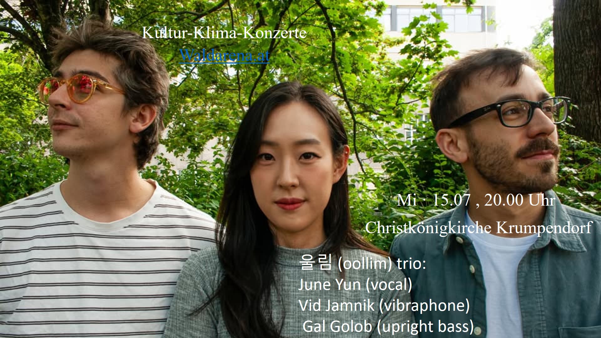 Mi.,15.07., Christkönigkirche: 울림 (oollim) trio