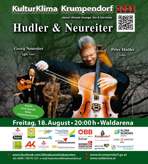 18.August - 20:00 Uhr Peter Hudler - cello on fire & Georg Neureiter (git, voc)