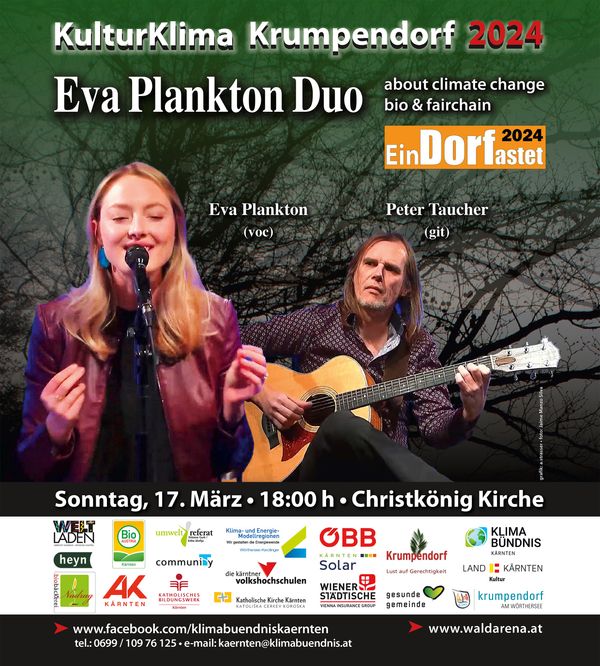 17.03.2024 18:00 Uhr Christkönigkirche Krumpendorf EVA PLANKTON & PETER TAUCHER