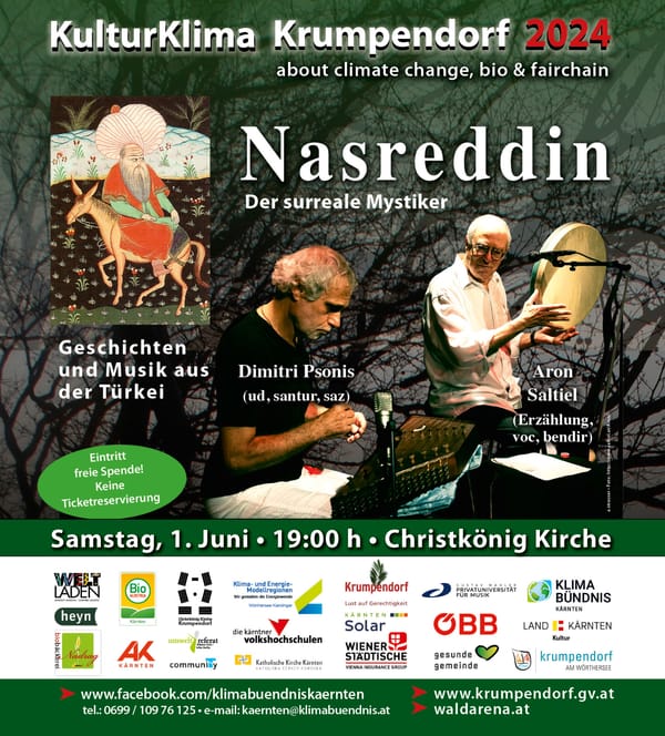 Sa. 01.06., 19:00 Uhr Christkönigkirche: Nasreddin, der surreale Mystiker