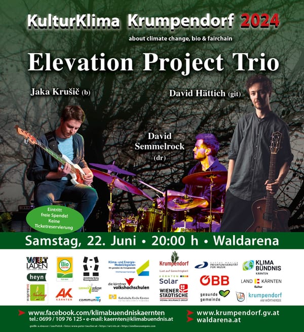 Sa. 22. Juni 24, 20:00 Uhr Elevation Project Trio