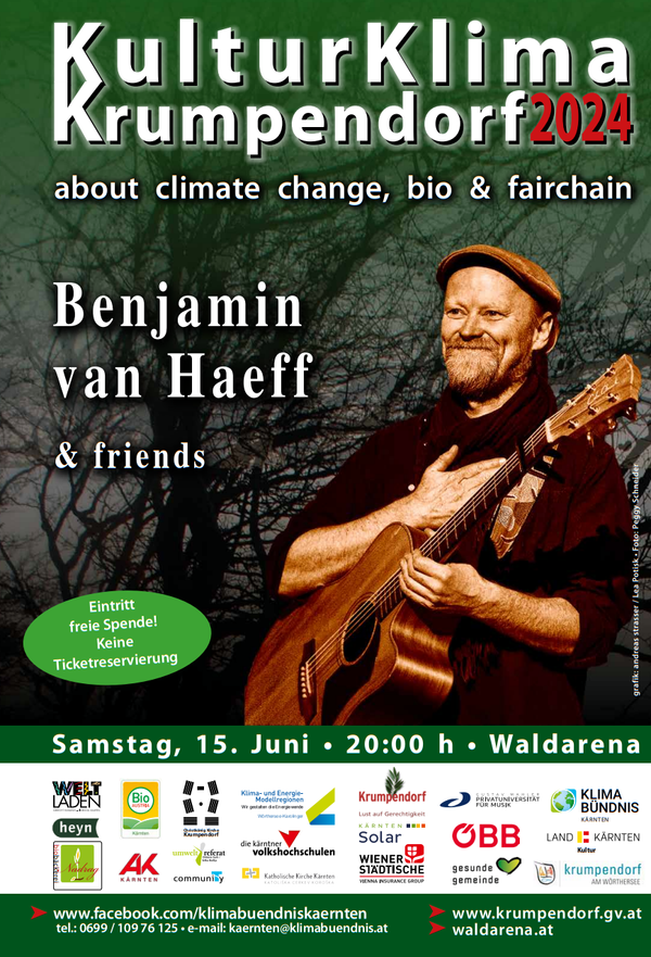 Sa. 15.06. 20:00 Uhr Waldarena Benjamin van Haeff  (Australian)