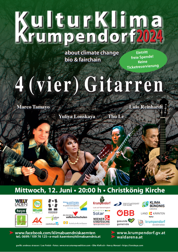 Mi.12.06. 20:00 Uhr Christkönigkirche:  4 Gitarren