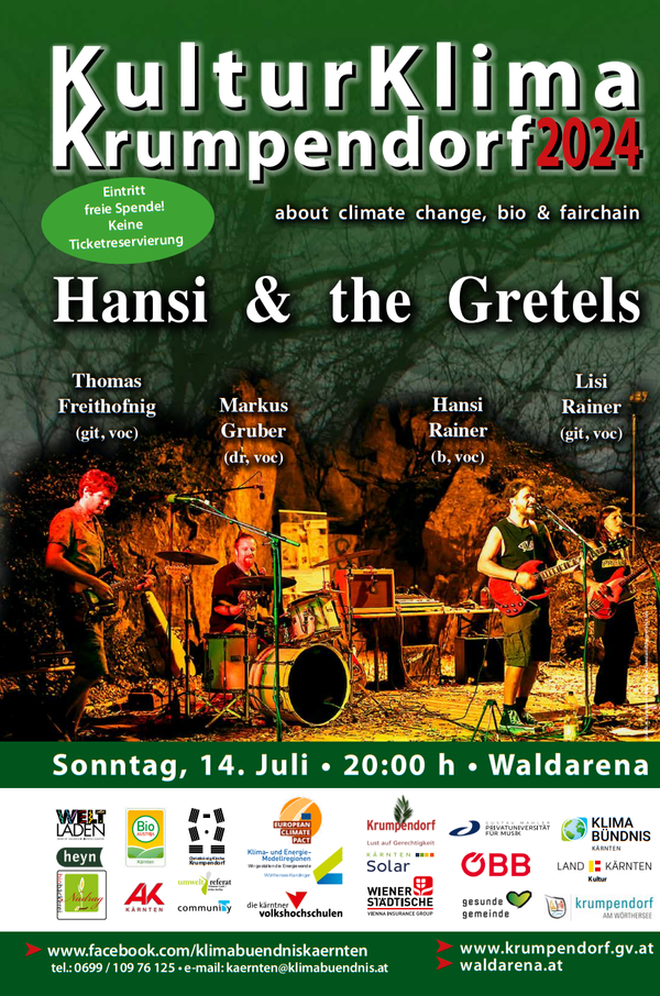 So.,14.07.24, 20:00 Uhr Waldarena: hansi & the gretels