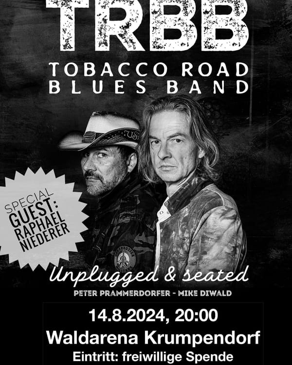 Mi., 14.08.24, 20:00 Uhr Waldarena: Tobacco Road Blues Band