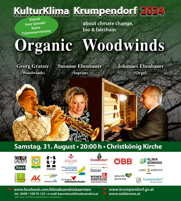 Sa., 31.08.2024, 20:00 Uhr Christkönigkirche: ORGANic WOODWINDS