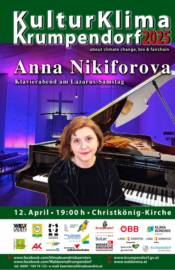 Sa.,12.04.25, 19:00 Uhr Christkönigkirche: Anna Nikiforova - Klavier