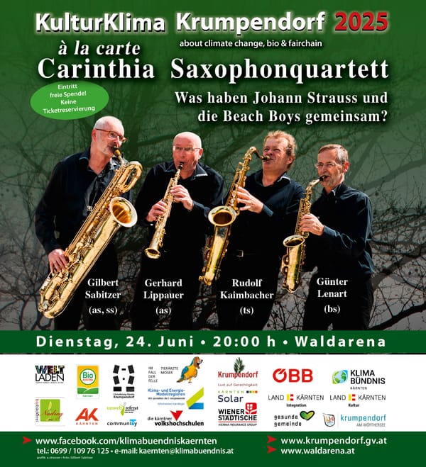 Di.,24.06.,20.00 Uhr: Carinthia Saxophonquartett
