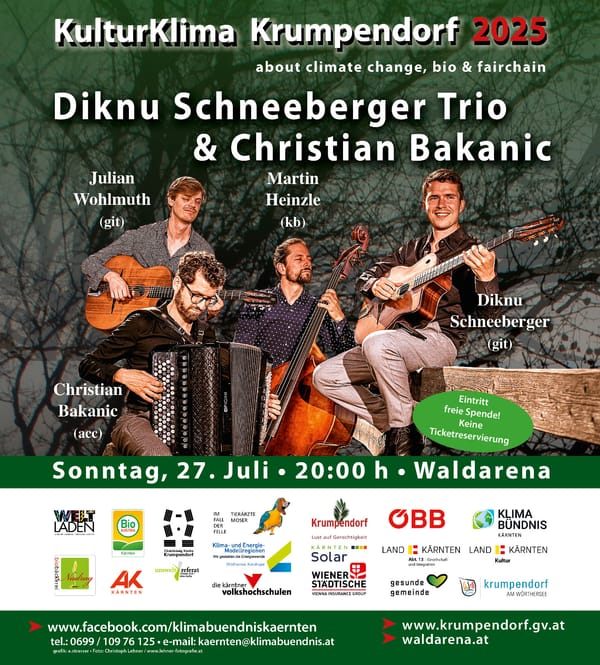 So.,27.07.,20:00: Diknu Schneeberger, Christian Bakanic, Julian Wohlmuth, Martin Heinzle