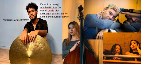 Mi.02.07.,20:00 Uhr: Karen Asatrian - Anudari Ulziibat -  Daniel Ovalle - Enkhjargal Baatartsogt - Enkhmend Khurelbaatar