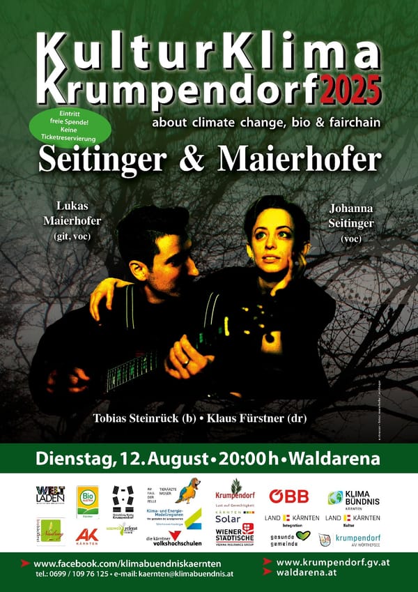 Di., 12.08.,20:00 Uhr: Seitinger&Maierhofer: Johanna Seitinger, Lukas Maierhofer , Jonny Kölbl, Tobias Steinrück, Klaus Fürstner