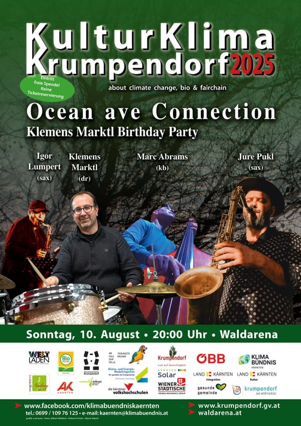 So., 10.08., 20:00 Uhr: KLEMENS MARKTL`s Birthday Party mit „OCEAN AVE CONNECTION“