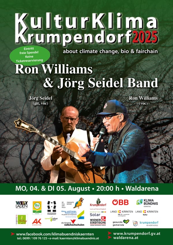 Mo. 04. & Di. 05.08., 20:00 Uhr: Ron Williams & Jörg Seidel Band