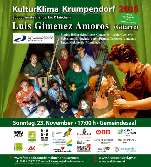 So.,23.11., 17:00 Uhr, Gemeindesaal: Luis Gimenez Amoros Sophie Höller Lucas Chagas Ajda Cvek Sebastian Hajduchek Lucas Mukhavele Primoz Gnidovec