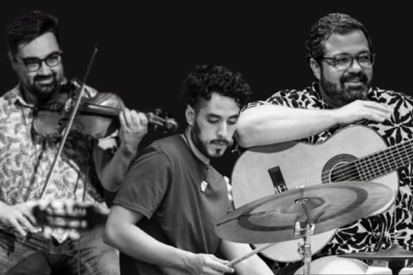 So.,19.04, 15:00 Uhr, Waldarena: Lucas Chagas (violine) Daniel Ovalle (drums) André Bordinhon (git.)