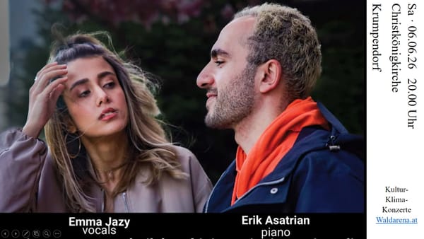 Sa.,06.06.,20:00 Uhr Christkönigkirche: Erik Asatrian (key.) Emma Robatjazy (voc.)